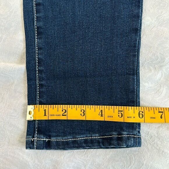 YMI Ankle Jeans Skinny Stretch Size 11 Midrise P730780 Patches - Picture 9 of 13
